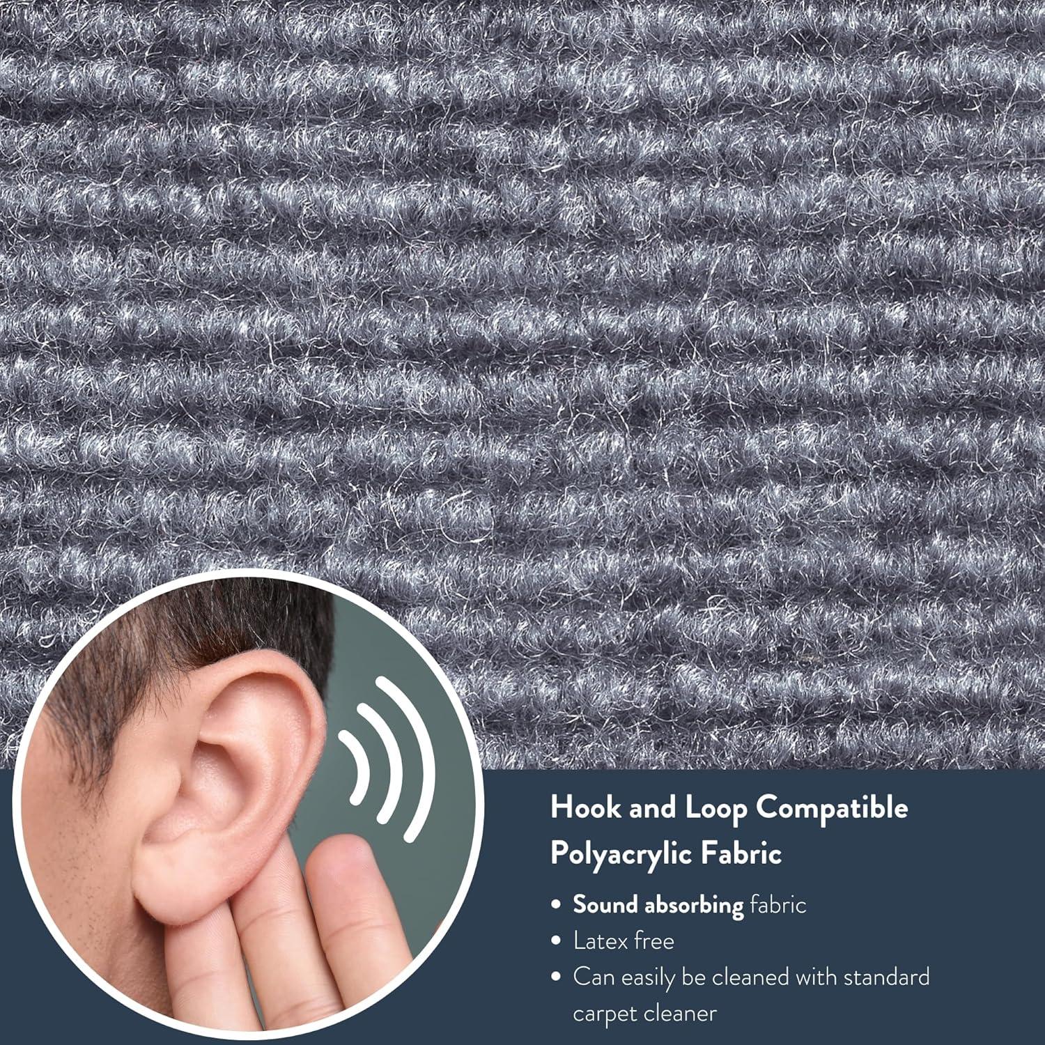 Divisor Silencioso Angeles 304.8x121.9cm Aislante Acústico Gris