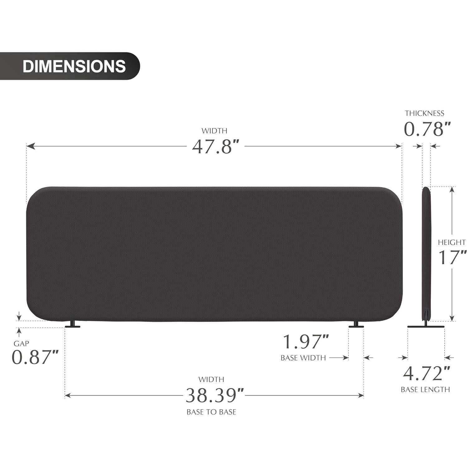 Divisor de Escritorio DECOLAB 121.92x45.72cm Portátil Anti-Rasguños