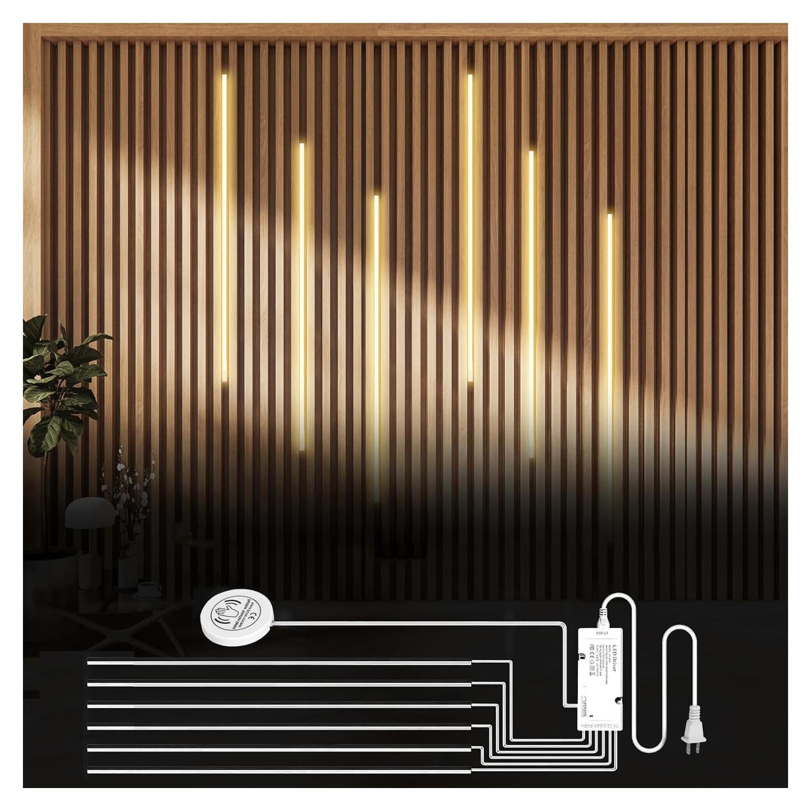 Tira LED empotrada regulable 3000K Copgge 90.16 cm con sensor táctil