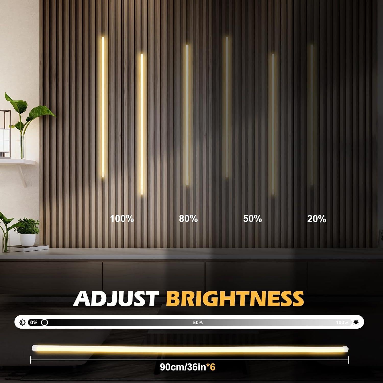 Tira LED empotrada regulable 3000K Copgge 90.16 cm con sensor táctil