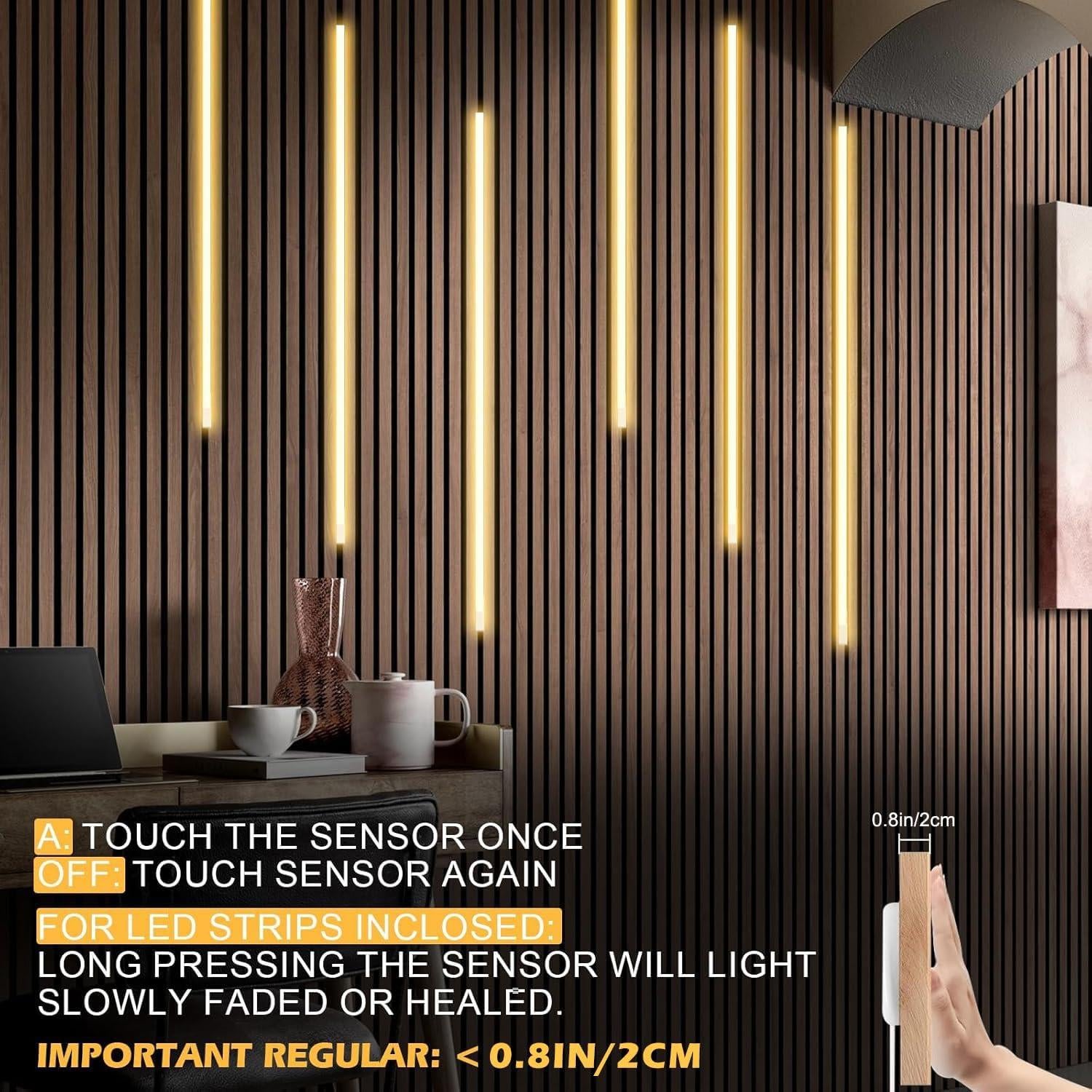 Tira LED empotrada regulable 3000K Copgge 90.16 cm con sensor táctil