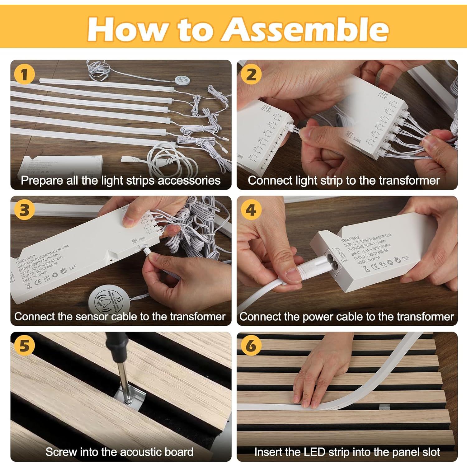 Tira LED empotrada regulable 3000K Copgge 90.16 cm con sensor táctil