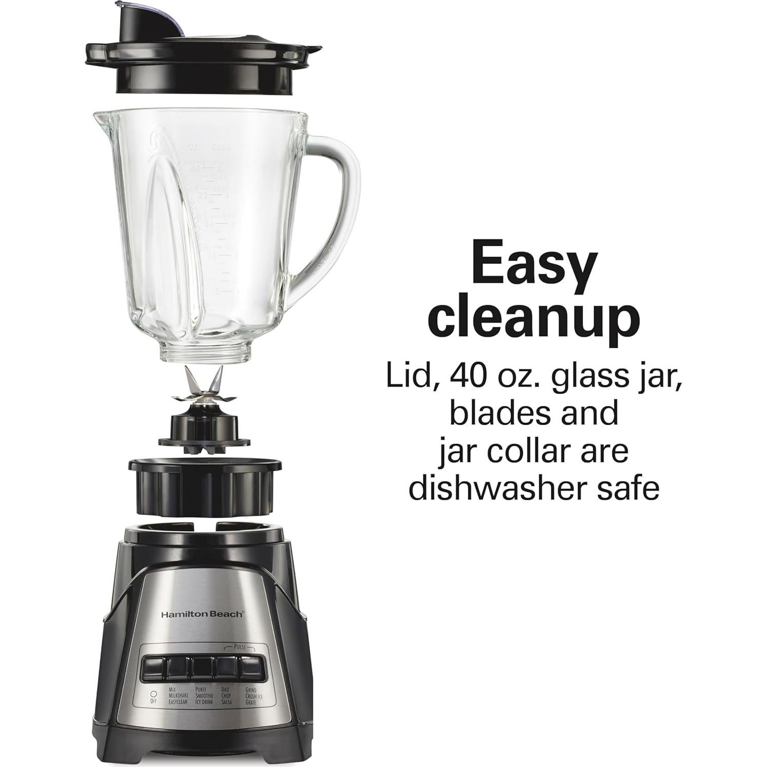 Batidora Hamilton Beach 58148A 40 oz 12 funciones negra