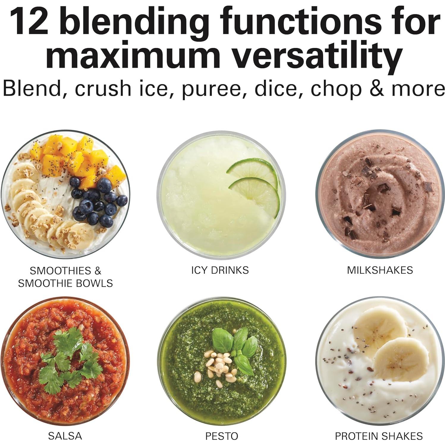 Batidora Hamilton Beach 58148A 40 oz 12 funciones negra