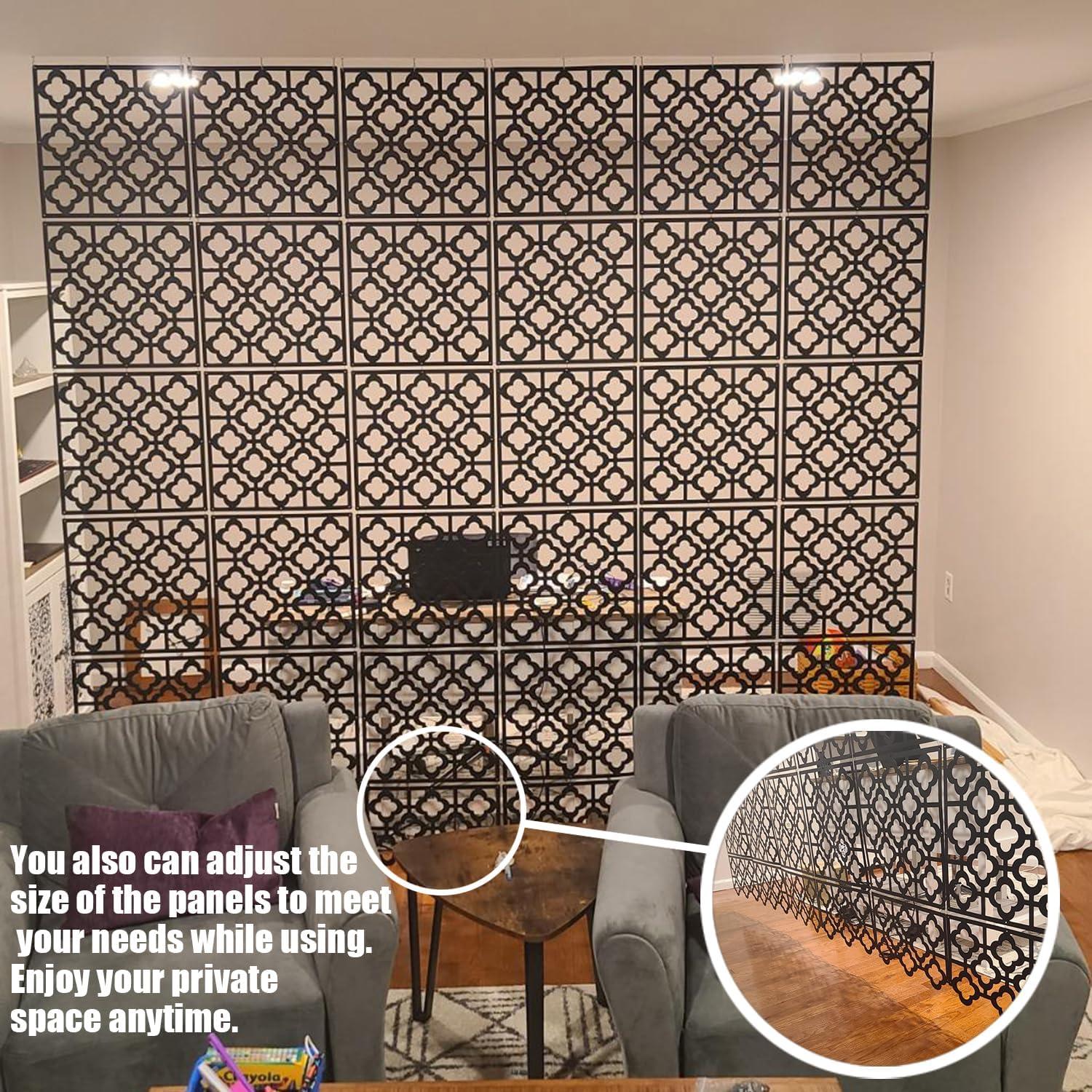 Divisor de Habitaciones Colgante Stepstall 12 Pcs PVC Negro