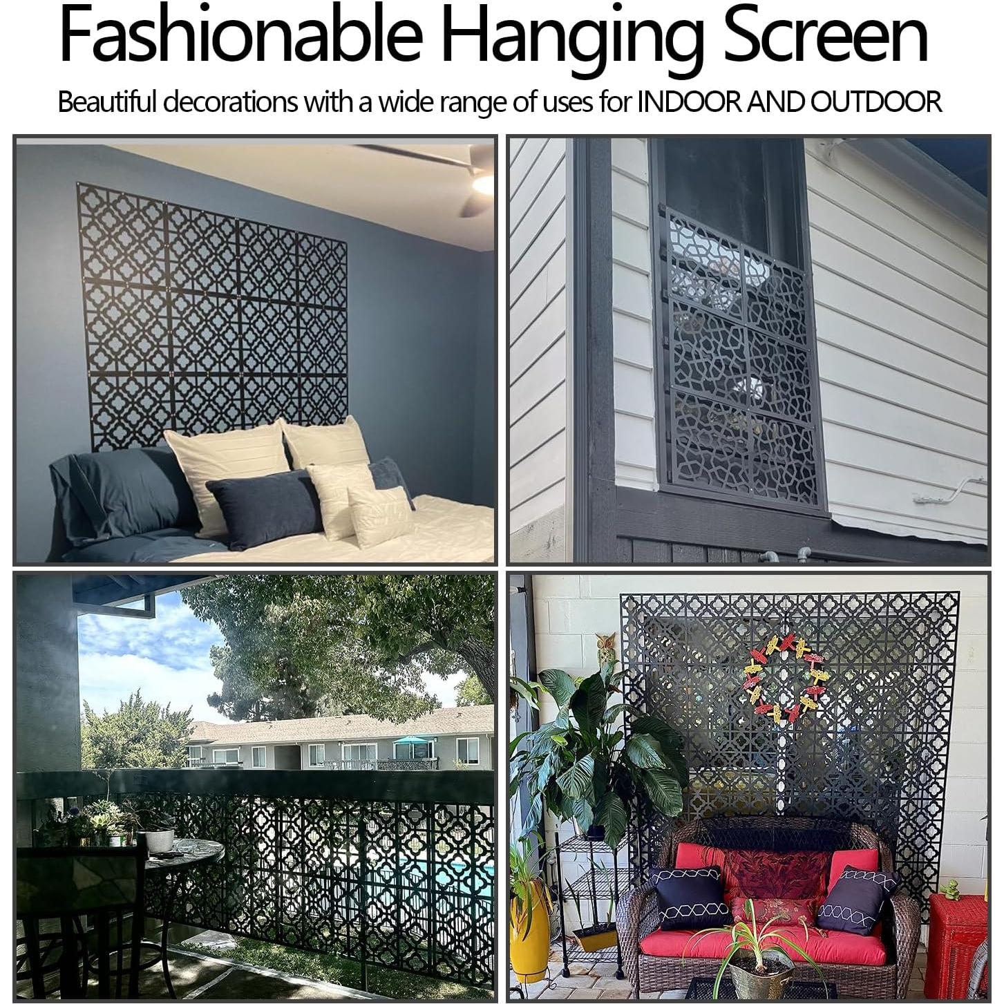 Divisor de Habitaciones Colgante Stepstall 12 Pcs PVC Negro