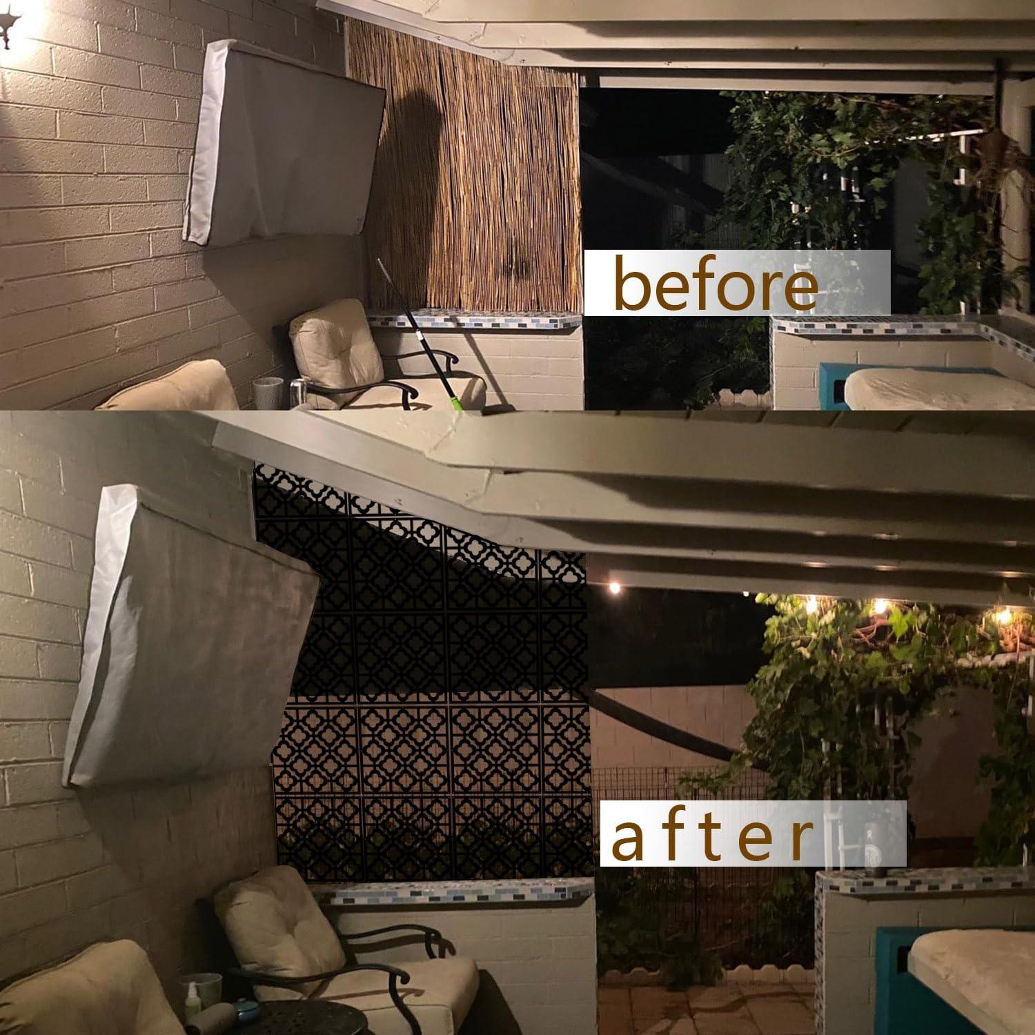 Divisor de Habitaciones Colgante Stepstall 12 Pcs PVC Negro