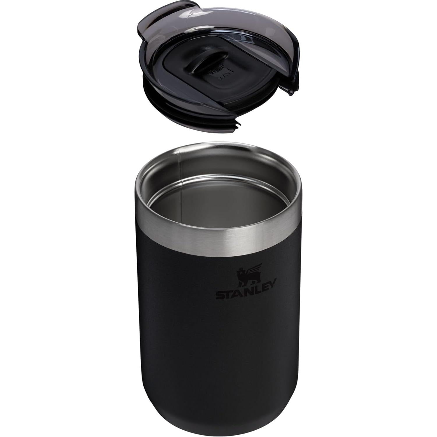 Taza de Campamento STANLEY 355 ml Acero Inoxidable Aislado Negro