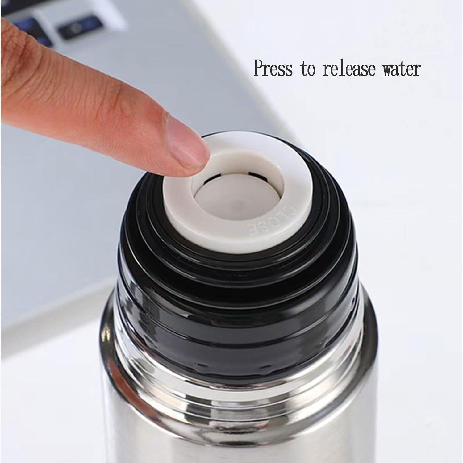 Botella Térmica FYJHLQZZ de Acero Inoxidable 500ml Plateada