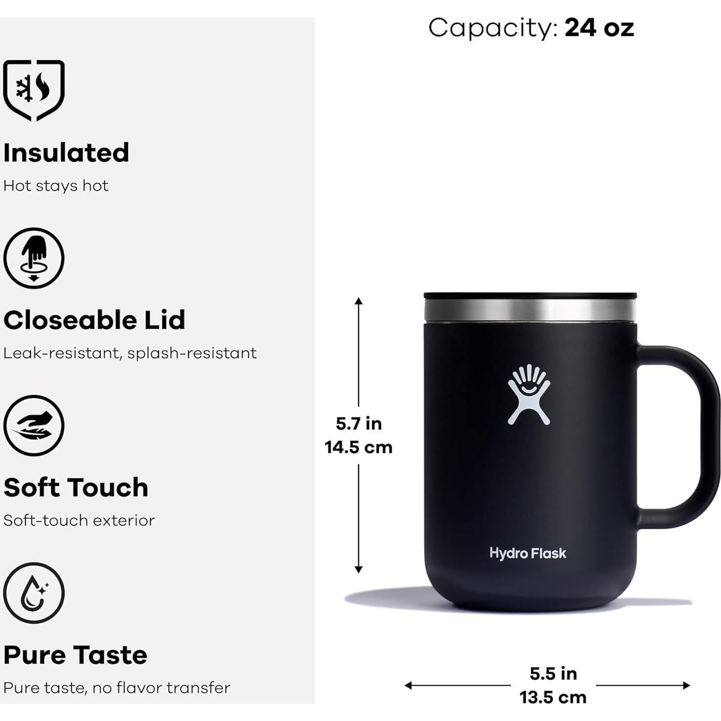Taza Aislada Hydro Flask 24 Oz Acero Inoxidable Abeto
