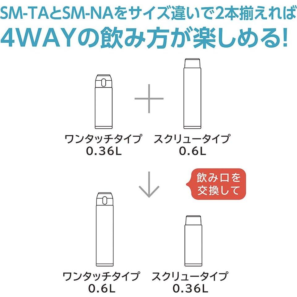 Taza de Acero Inoxidable Zojirushi SM-TA48BA 480ml Negra