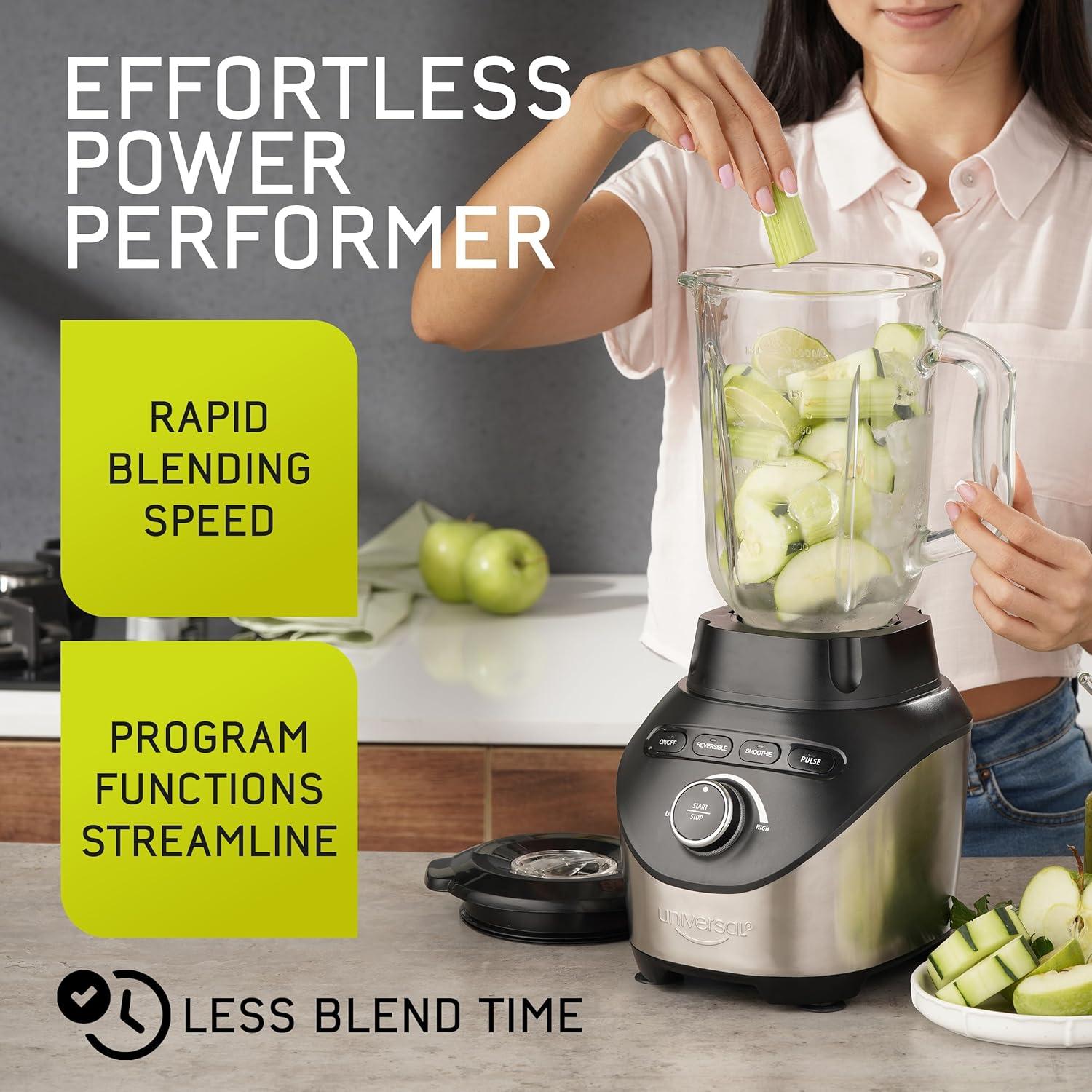 Mezclador Universal Turbo Elite Max 1500W 2.1L Jarra Vidrio