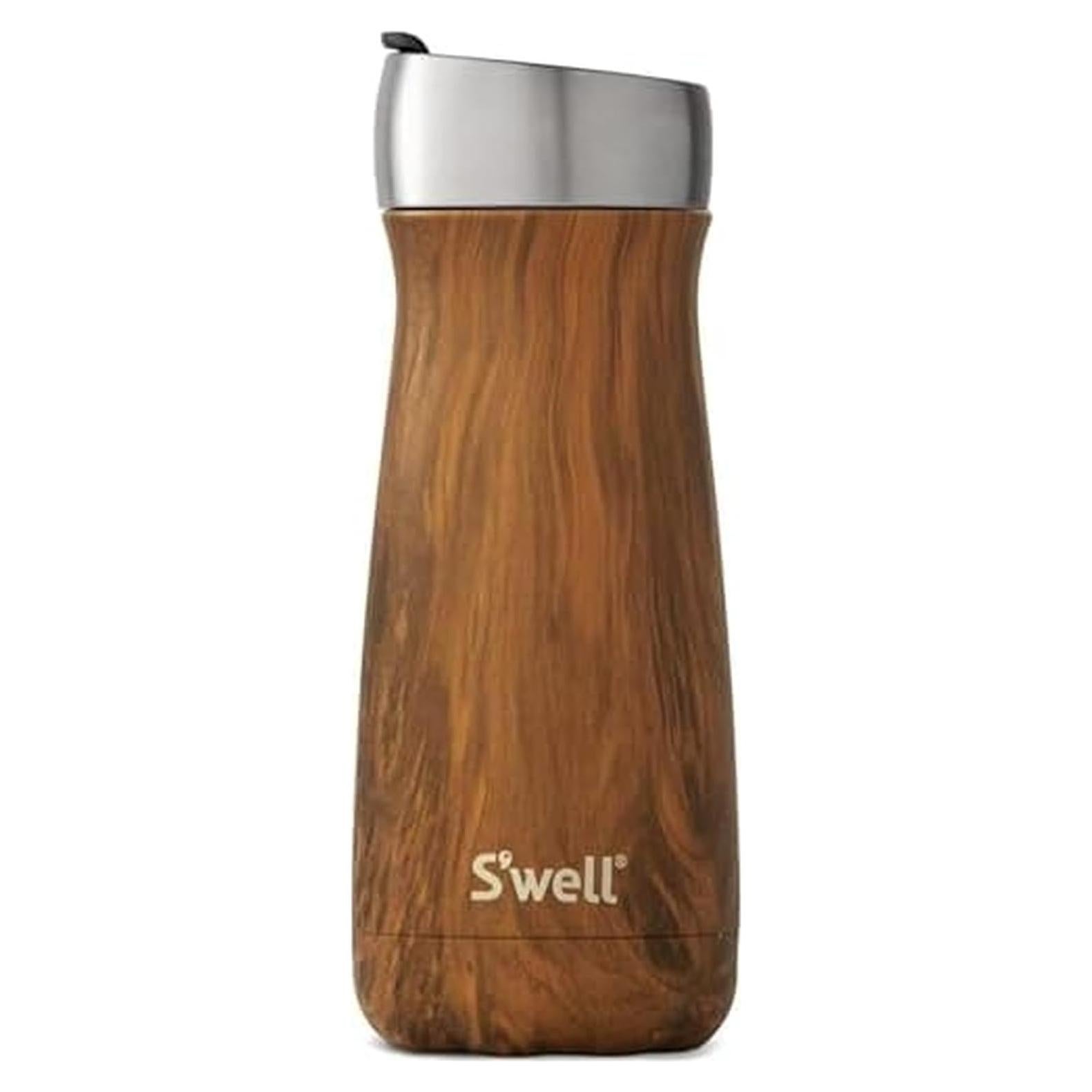 Botella Térmica S'well Commuter 16oz Acero Inoxidable Teakwood