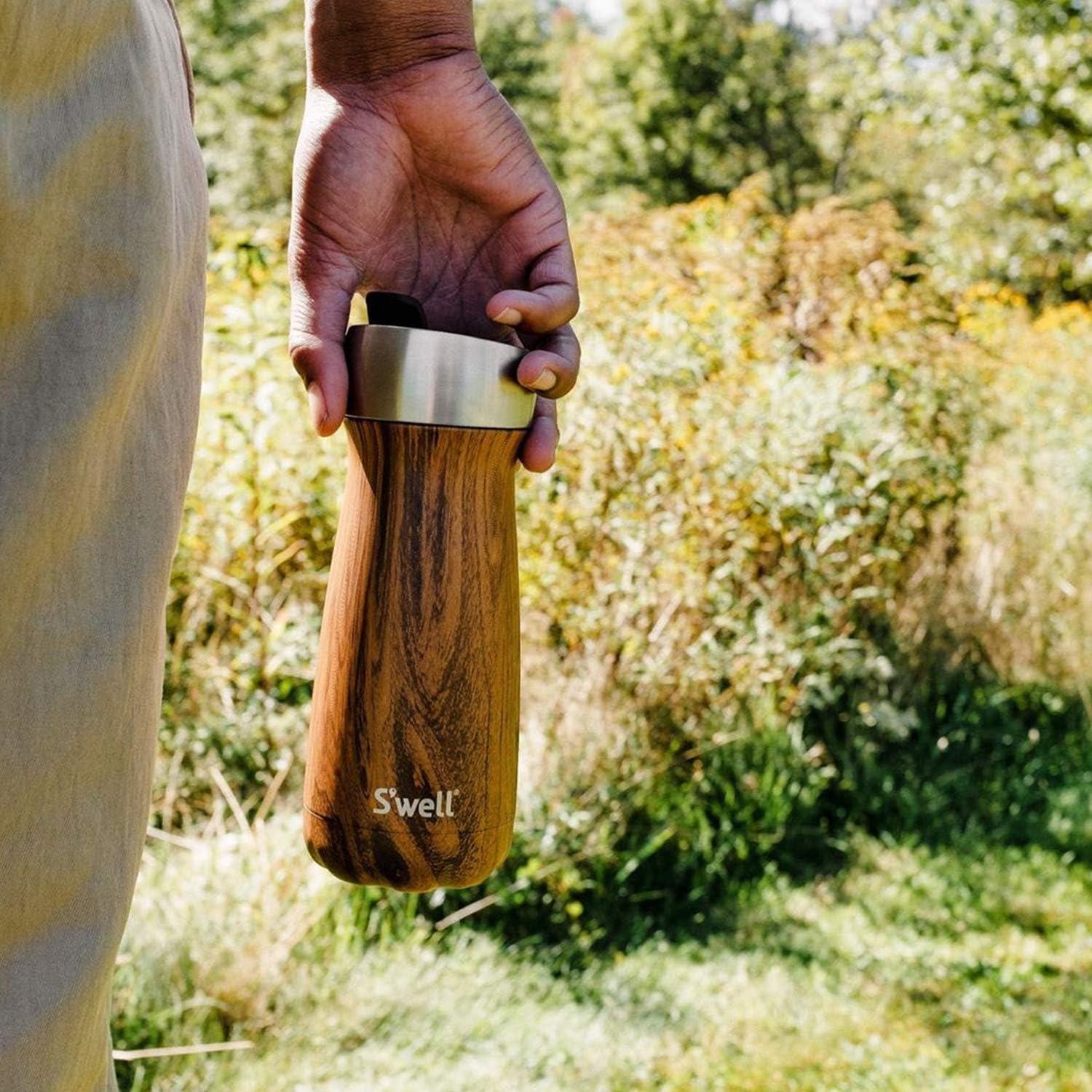 Botella Térmica S'well Commuter 16oz Acero Inoxidable Teakwood