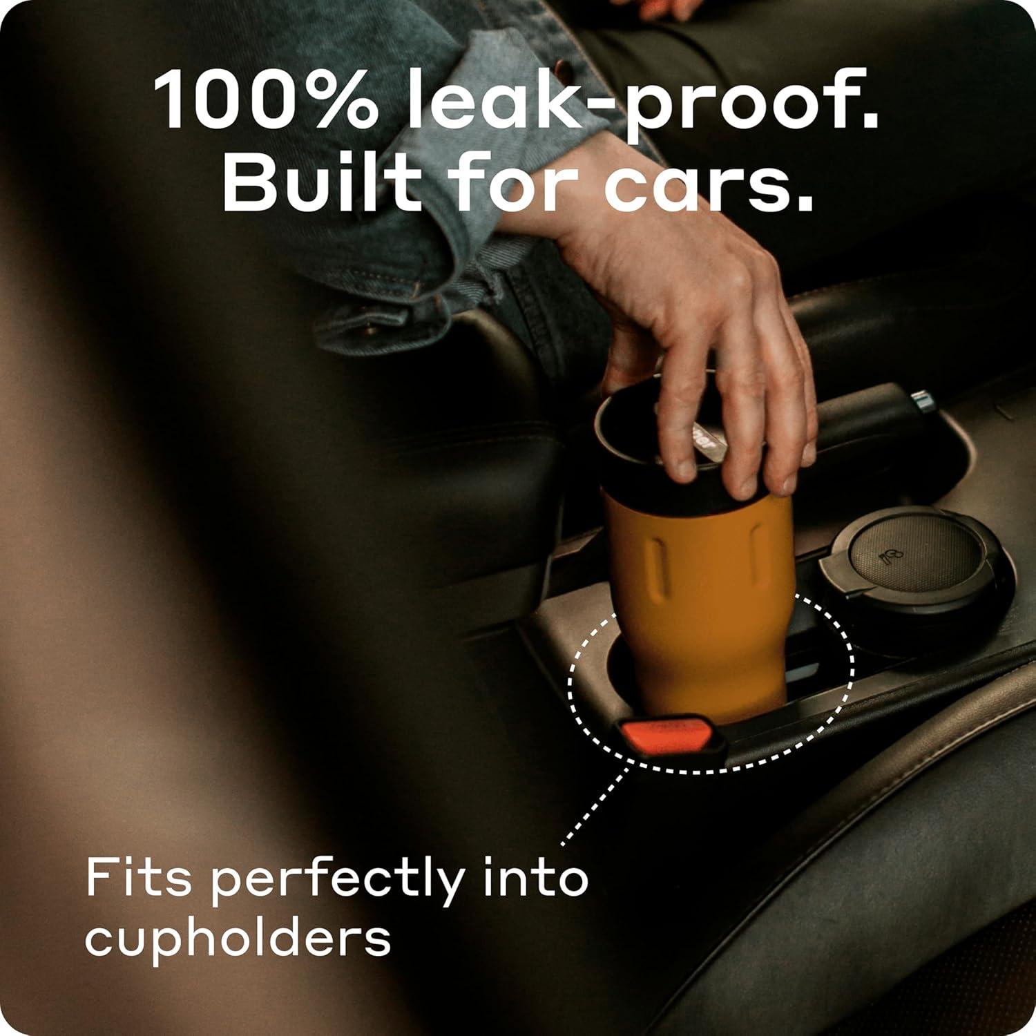 Vaso de Café Aislado Bobber 12 oz Acero Inoxidable Naranja