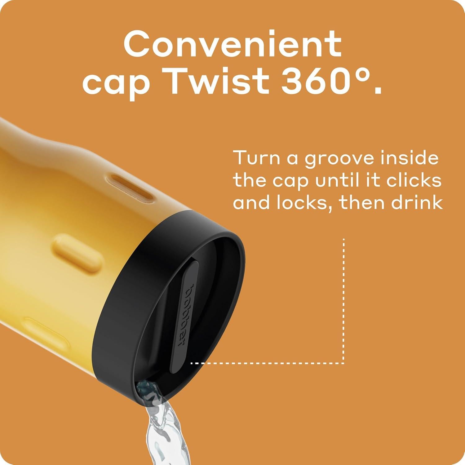 Vaso de Café Aislado Bobber 12 oz Acero Inoxidable Naranja