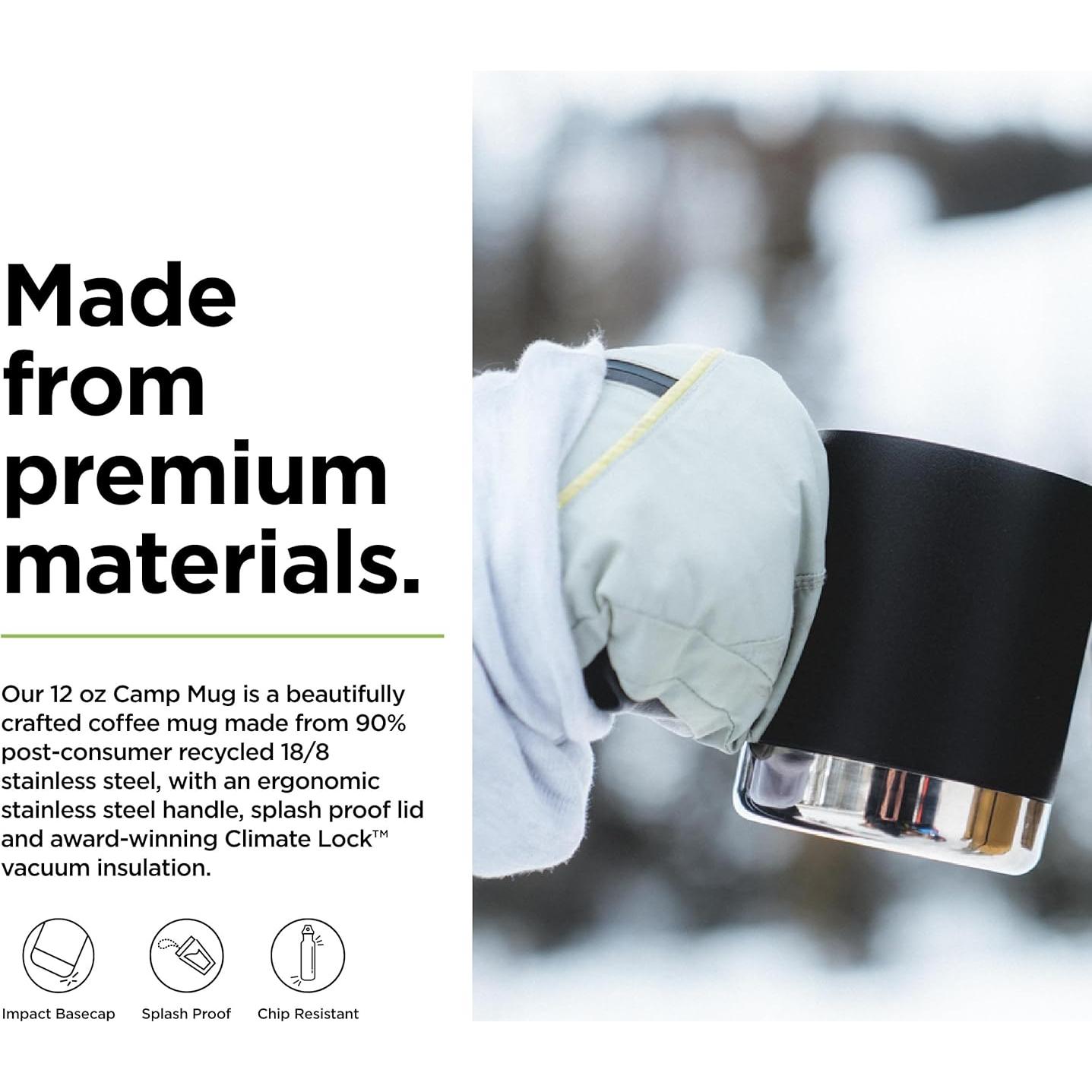 Taza de Viaje Aislada Klean Kanteen 340 ml Negra Libre BPA