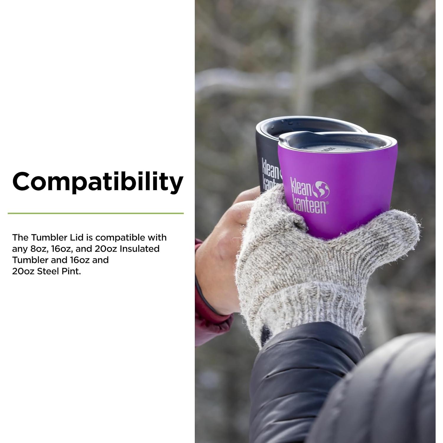 Tapa de Vaso Klean Kanteen - A Prueba de Lavavajillas - Negro