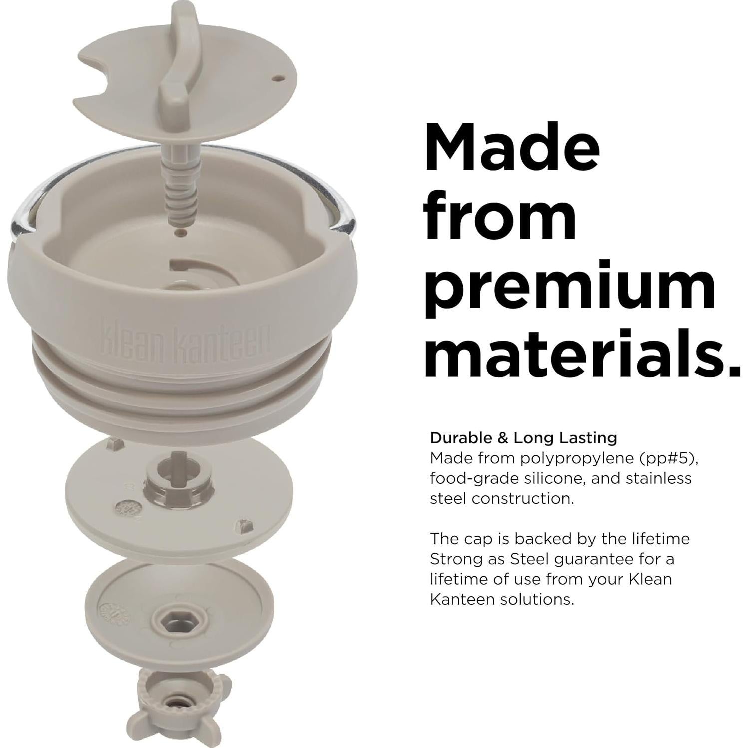 Tapa Klean Kanteen TKWide Cafetera Aislada Libre BPA Taupe