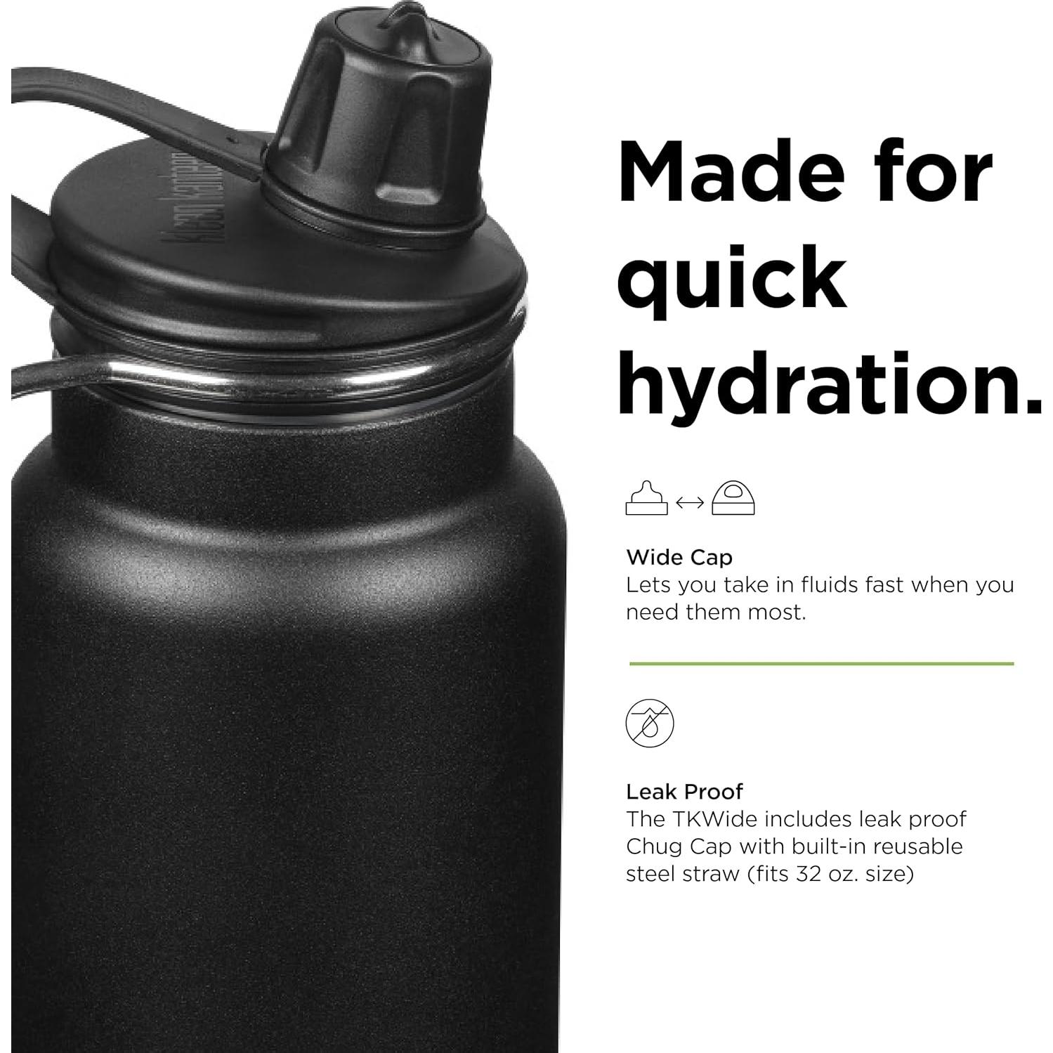 Botella Aislada Klean Kanteen TKWide 946 ml - Negro