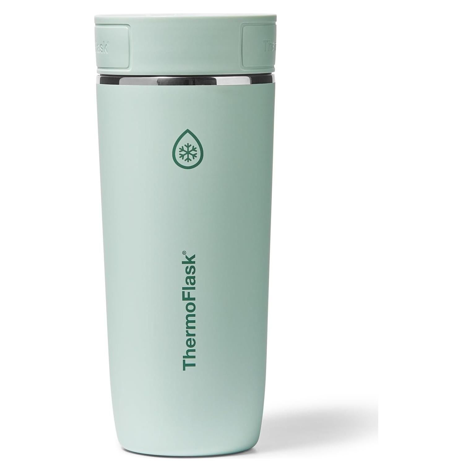 Taza de Viaje ThermoFlask 0.47L Acero Inoxidable Verde Salvia