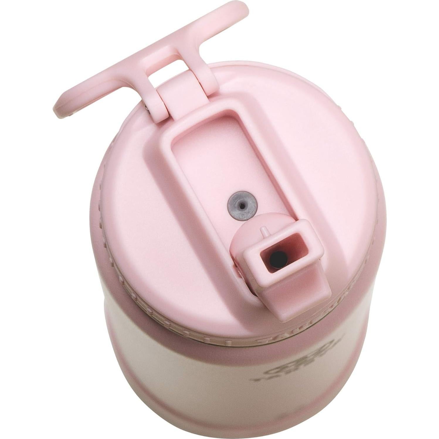 Botella de Agua Takeya Actives 650 ml Rosa con Tapa de Popote