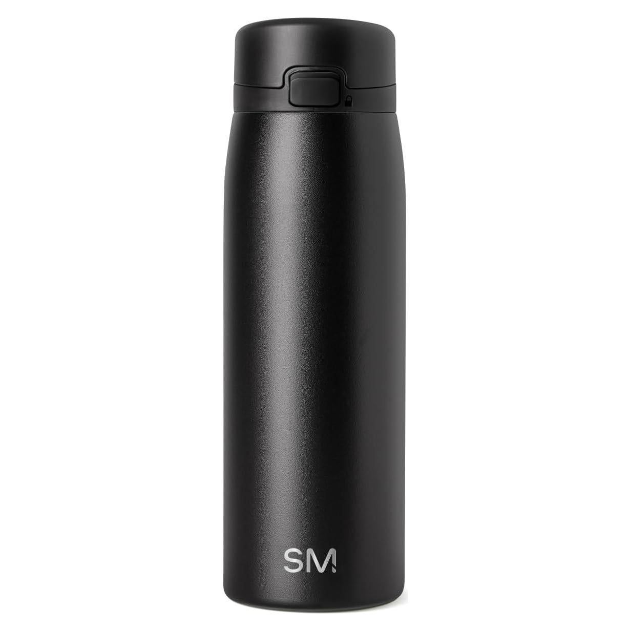 Taza de Café de Viaje Simple Modern 16oz Aislada Cerámica Negra