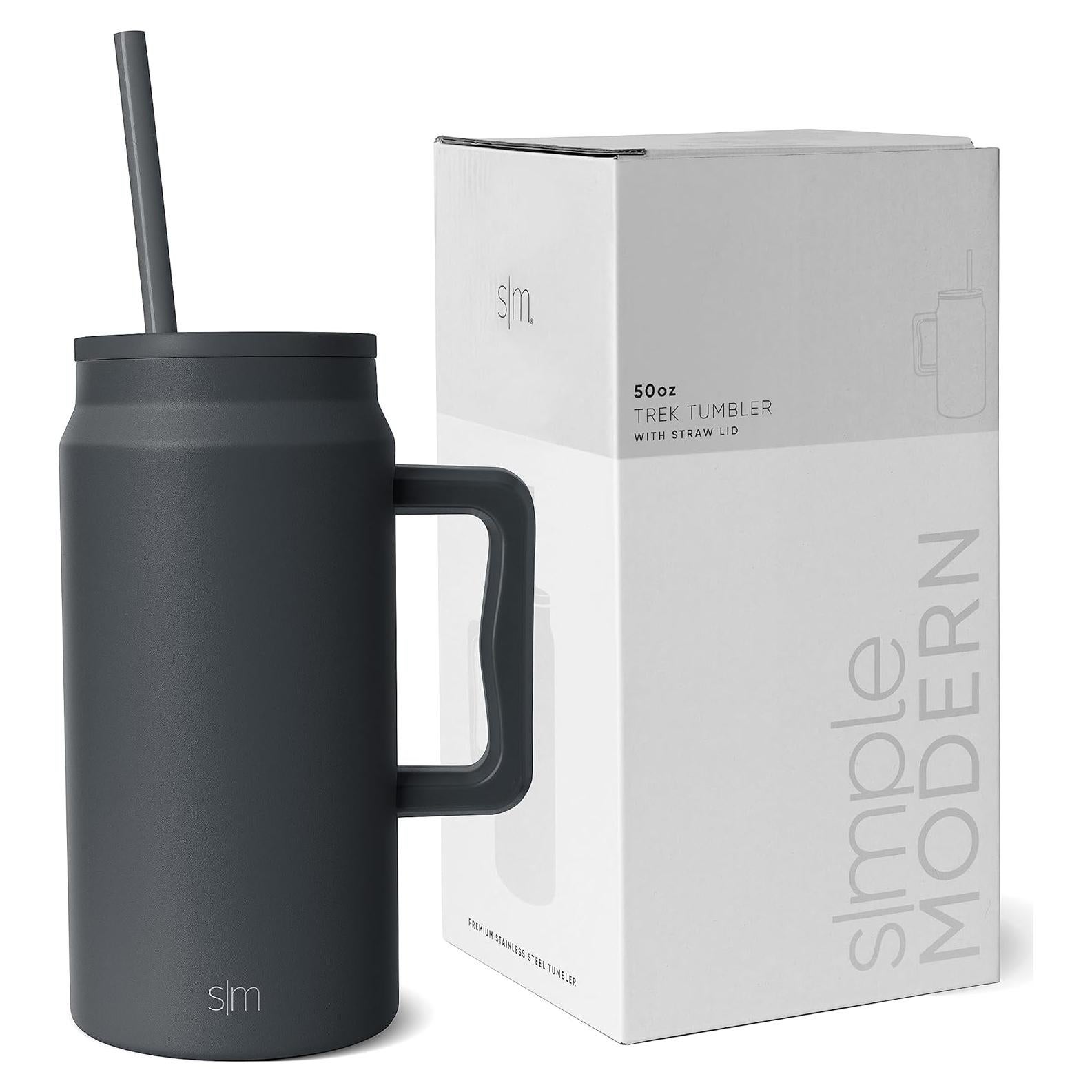 Termo Simple Modern Trek 50oz Grafito con Asa y Tapa para Popote
