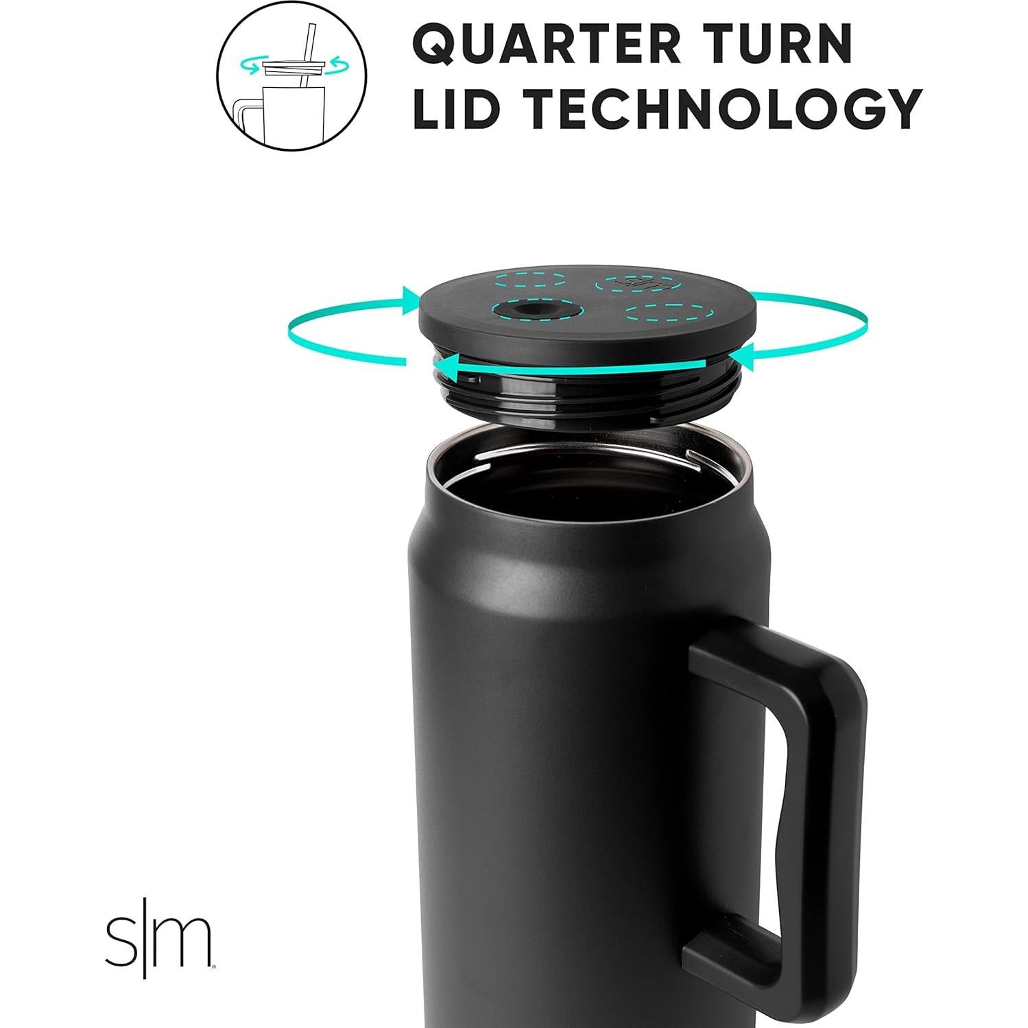 Termo Simple Modern Trek 50oz Grafito con Asa y Tapa para Popote