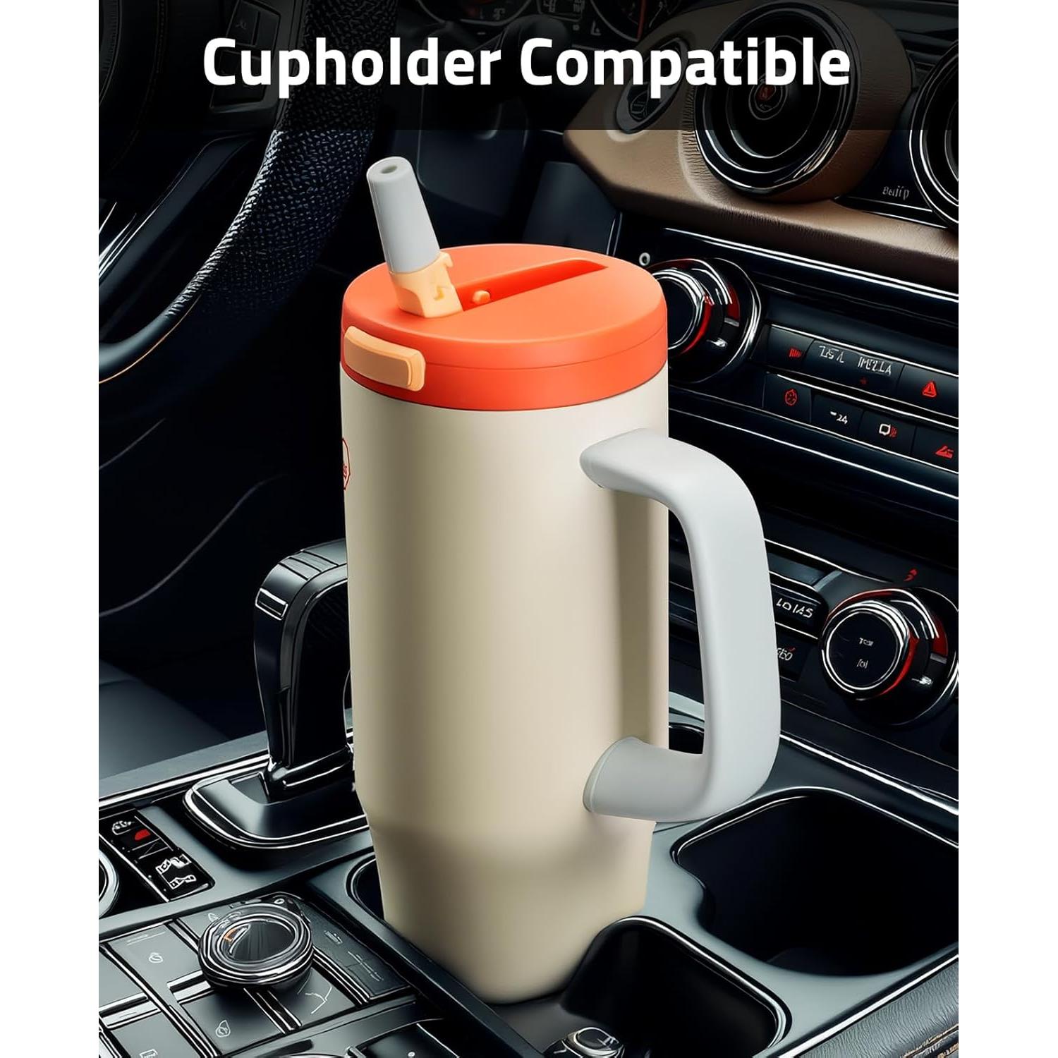 Vaso Aislado CVLIFE 32 oz (0.95 L) con Popote Plegable Beige