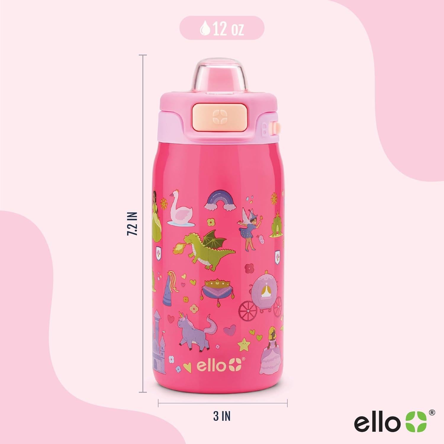 Botella de Agua Ello Pop & Fill 355ml Acero Inoxidable Palacio Real