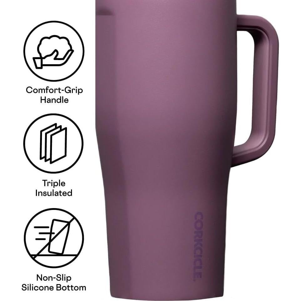 Vaso Aislado Corkcicle Cruiser 22 oz Malva - A prueba de Fugas