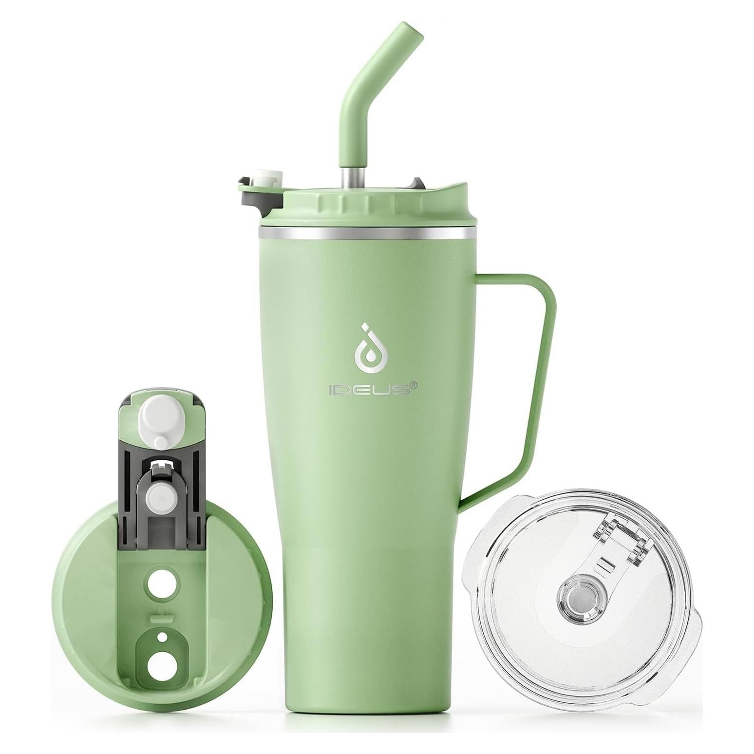 Vaso Aislado de Acero Inoxidable Ideus 32 oz Verde Aguacate