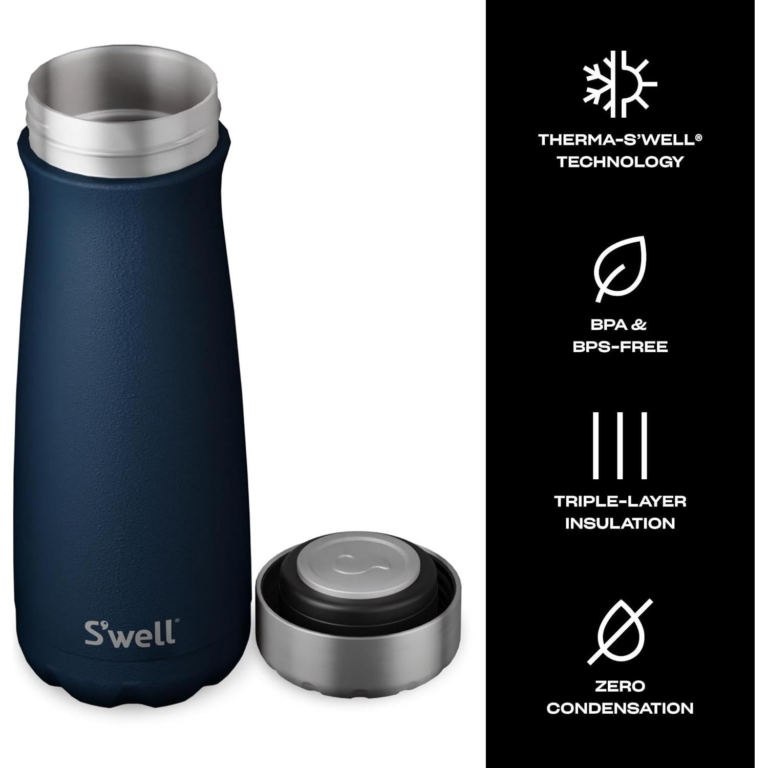Contenedor Aislado S'well Traveler 591ml Acero Inoxidable Azurita
