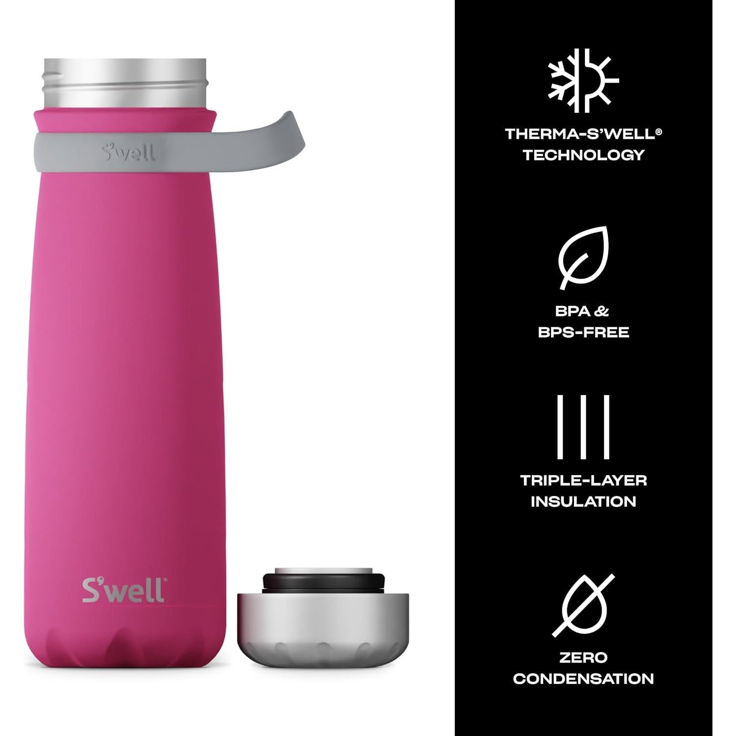 Botella S'well Traveler 24oz (709ml) Acero Inoxidable Rosa