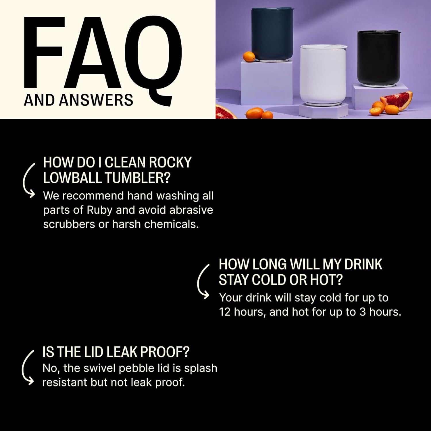 Vaso Aislado Fellow Rocky 10 oz Acero Inoxidable Cerámica Azul