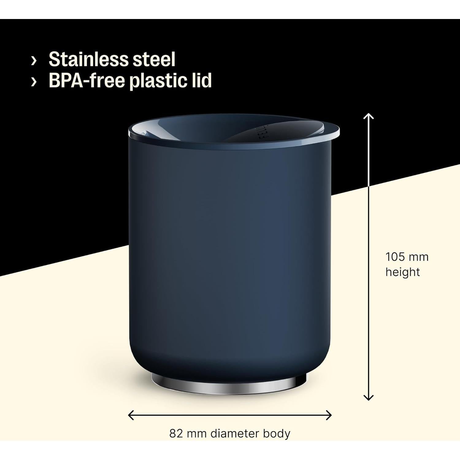 Vaso Aislado Fellow Rocky 10 oz Acero Inoxidable Cerámica Azul