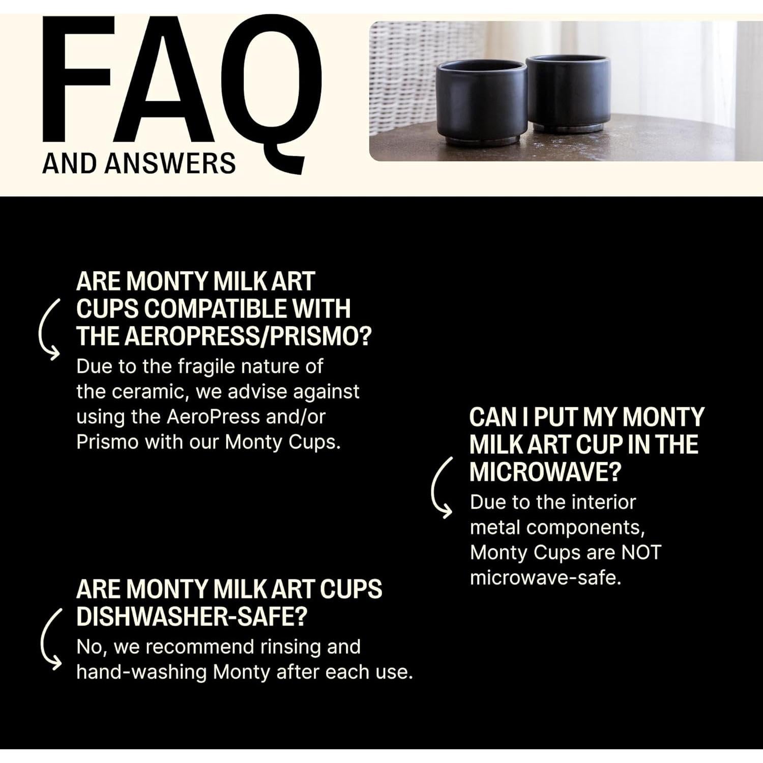 Tazas de Espresso Fellow Monty - Cerámica Doble Pared 3 oz (Set de 2)