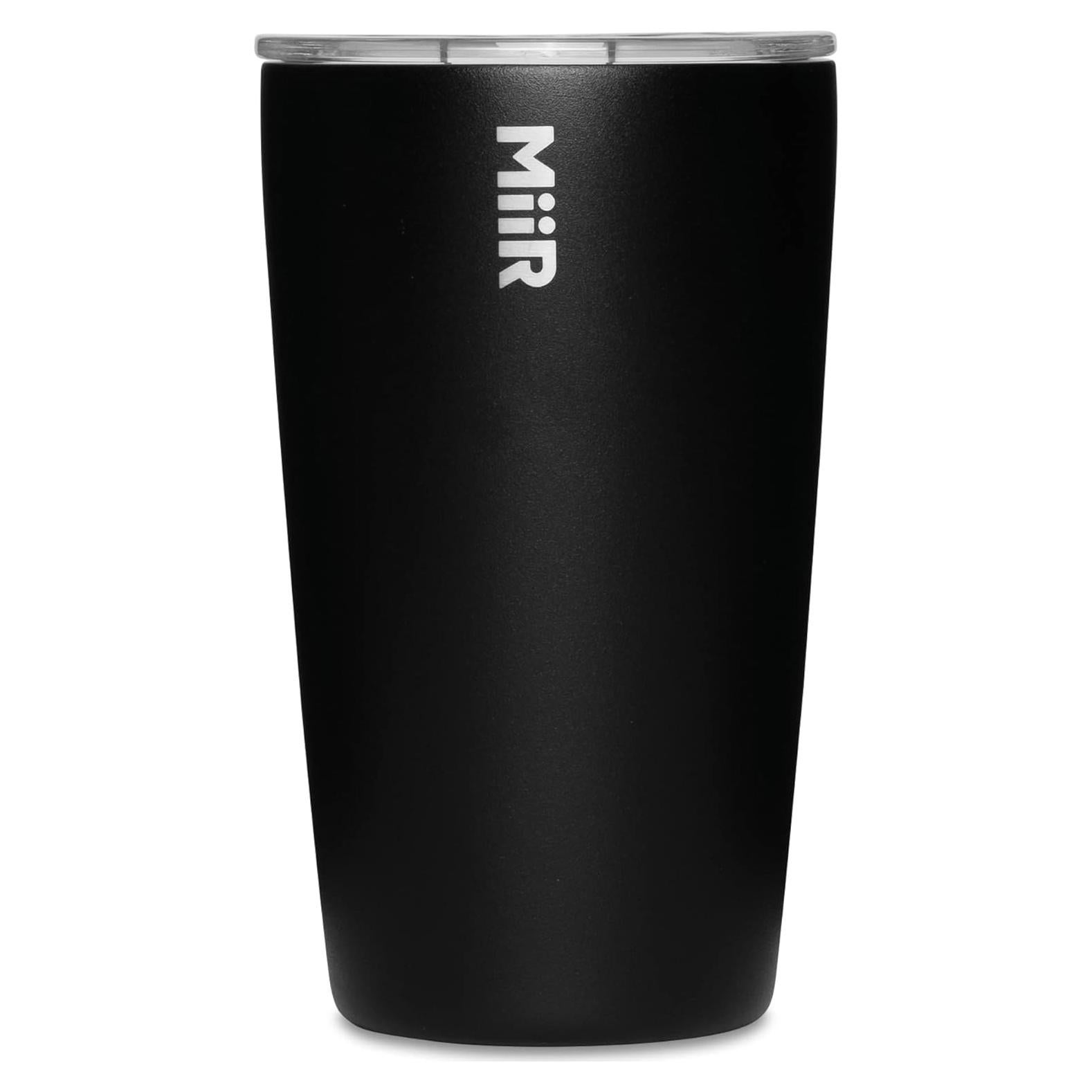 Vaso Aislado MiiR 355ml Acero Inoxidable Negro con Tapa