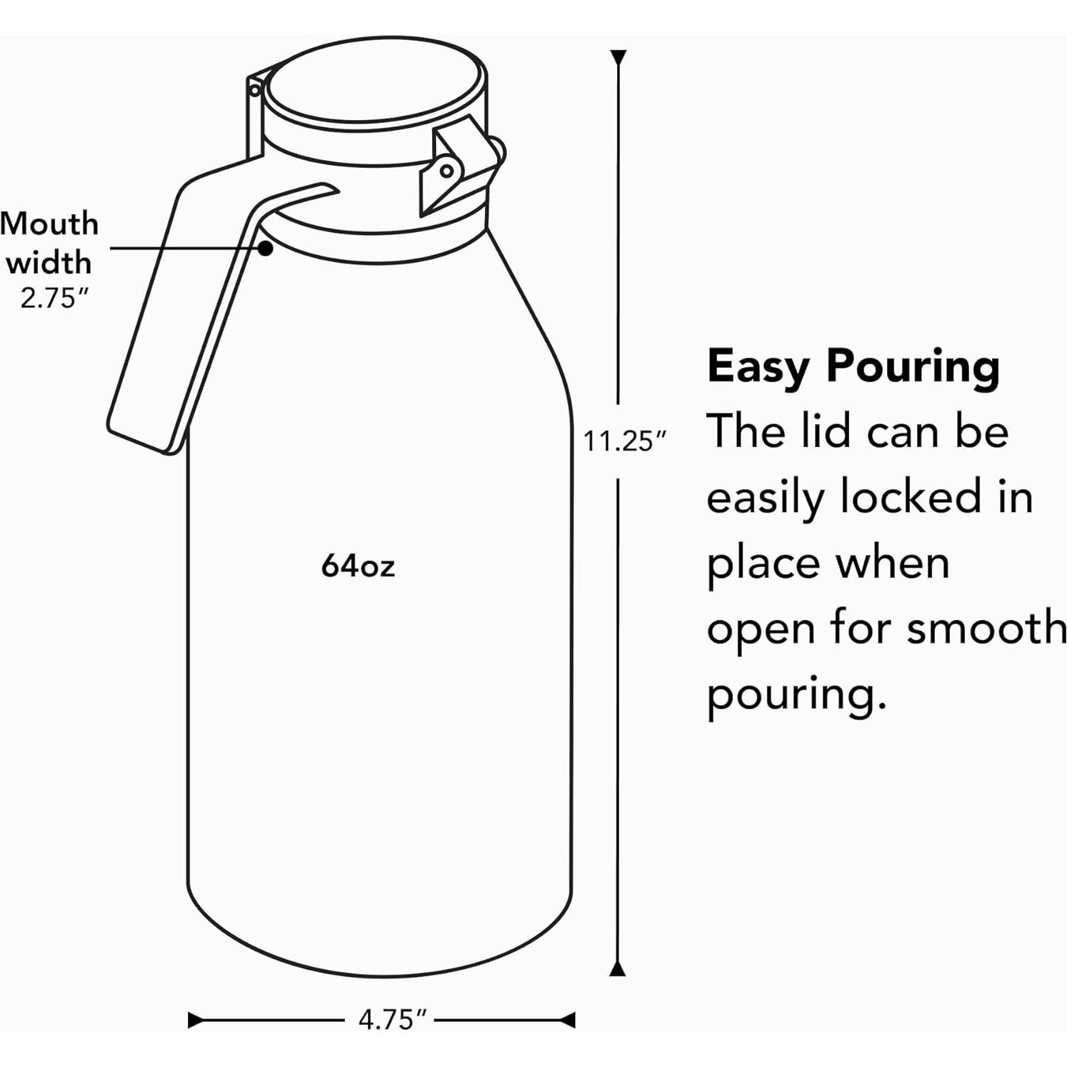 Growler Aislado MiiR 64oz Acero Inoxidable Térmico Negro