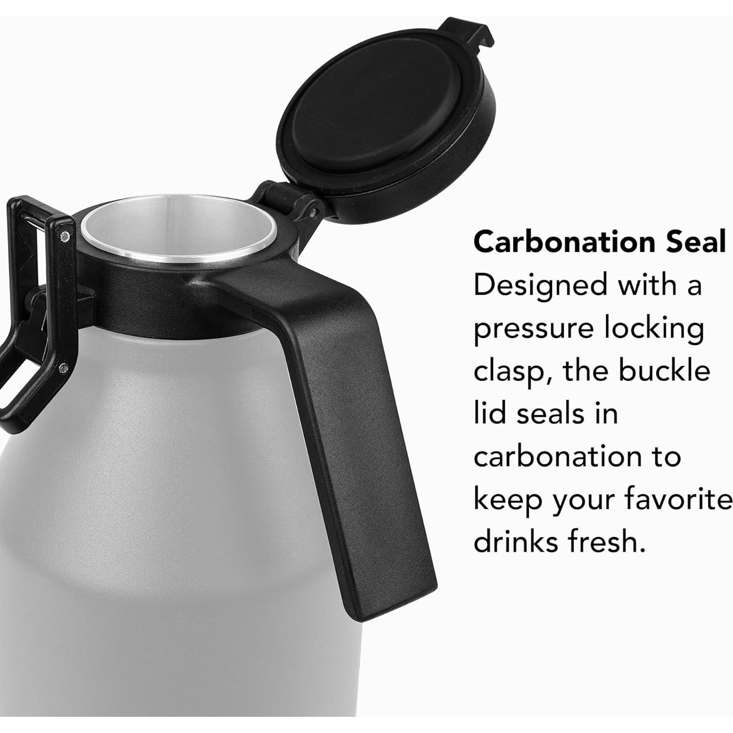 Growler Aislado MiiR 64oz Acero Inoxidable Térmico Negro