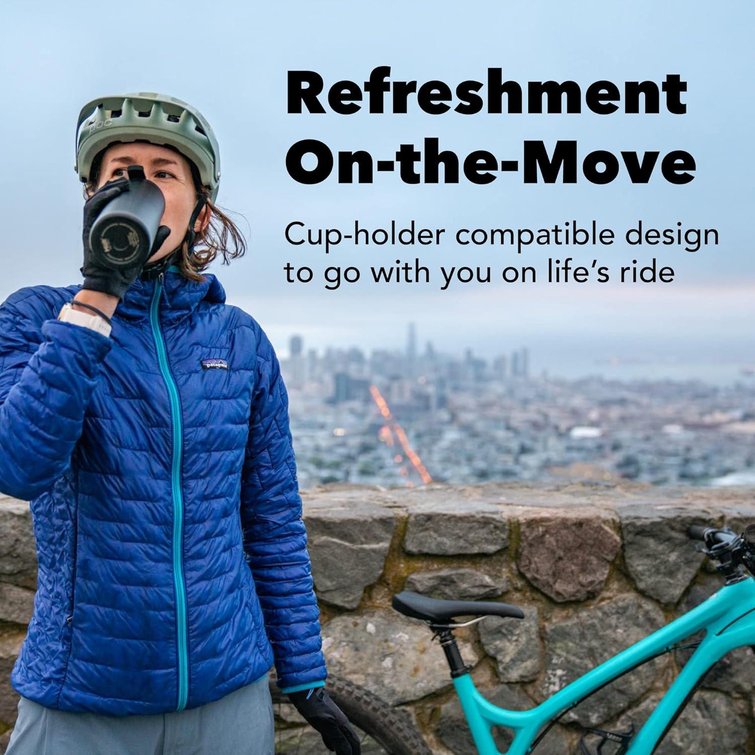 Vaso Aislado MiiR Flip Traveler 12oz Acero Inoxidable Blanco