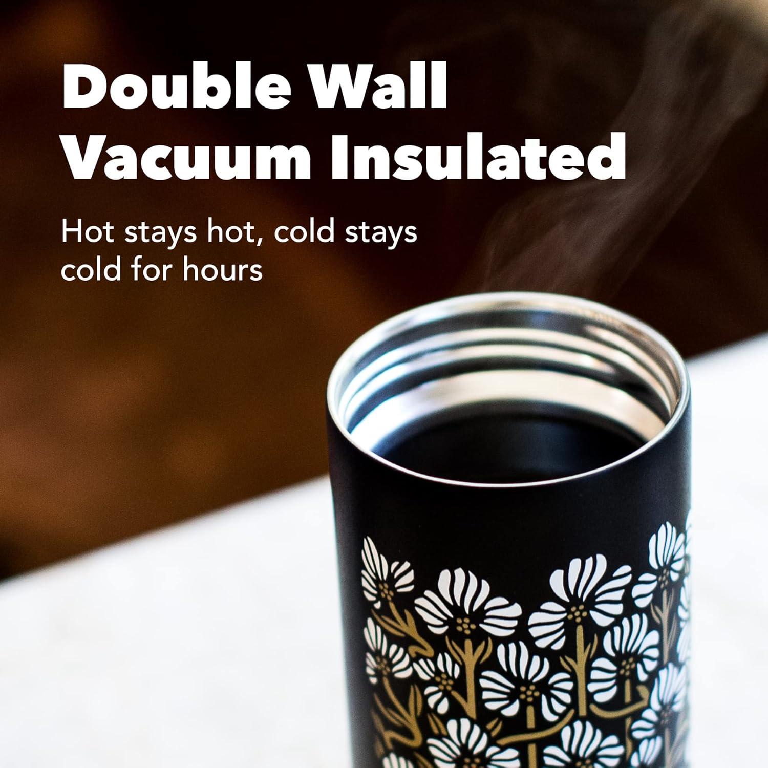 Vaso Aislado MiiR Flip Traveler 12oz Acero Inoxidable Blanco