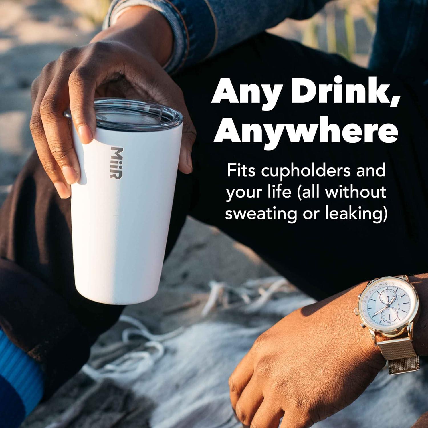 Taza Aislada MiiR 355ml Acero Inoxidable con Tapa Antiderrame