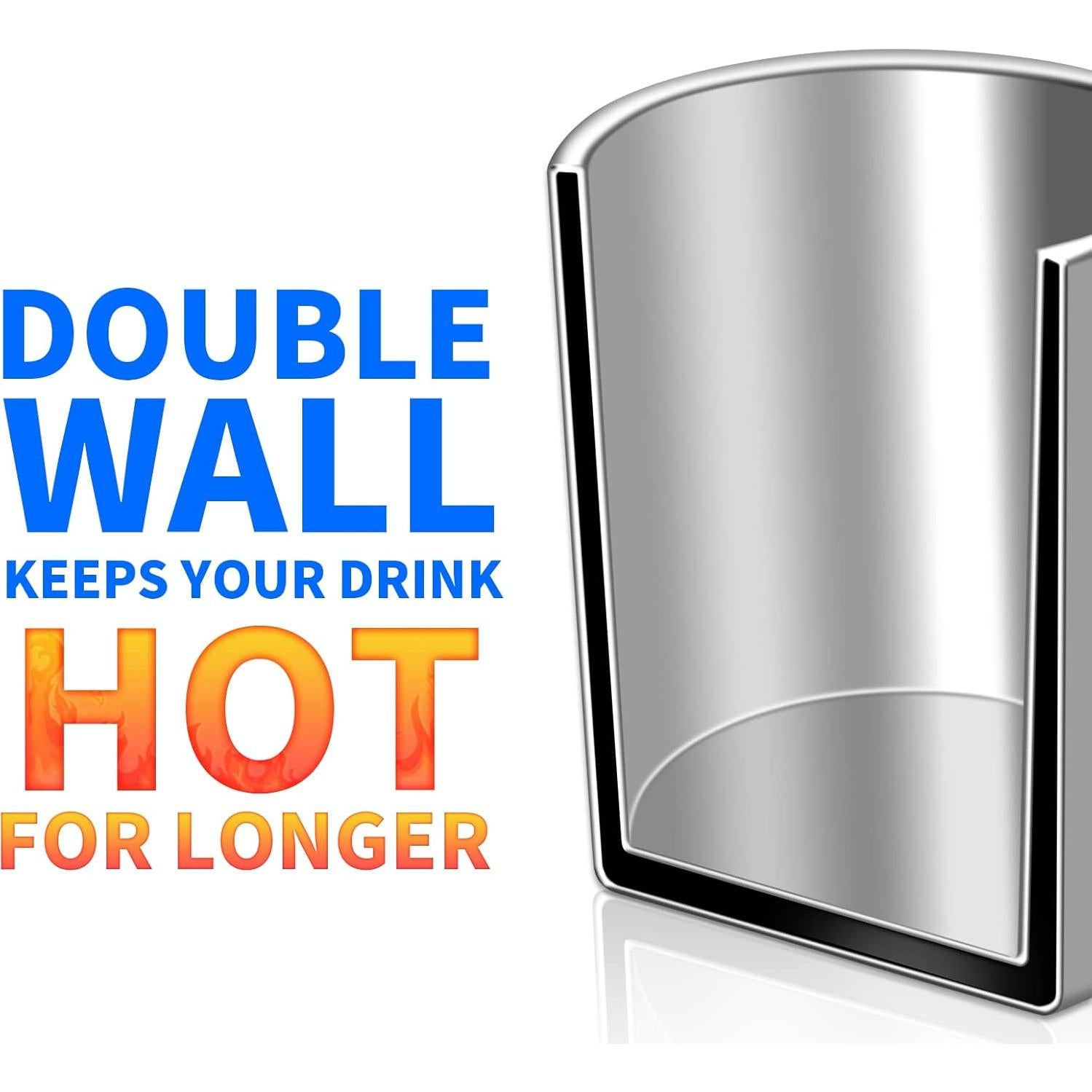 Taza de café aislada Luvtree 500ml acero inoxidable doble pared