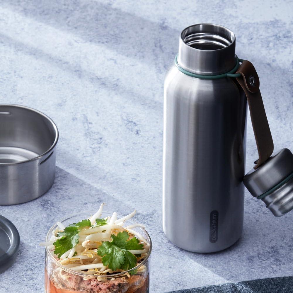 Botella de Agua Aislada BLACK+BLUM 500ml Acero Inoxidable Oliva
