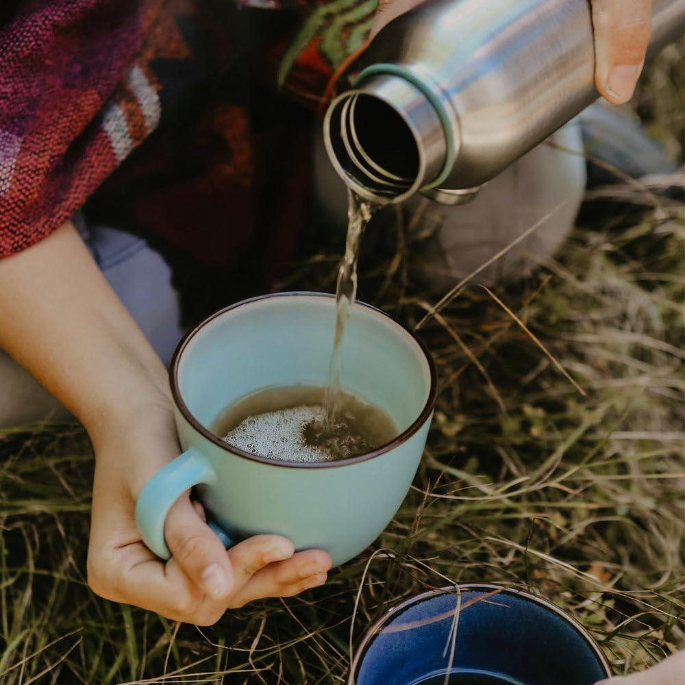 Botella de Agua Aislada BLACK+BLUM 500ml Acero Inoxidable Oliva