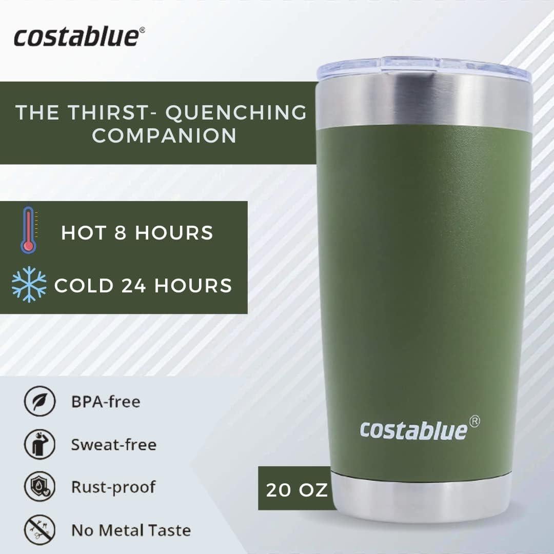 Taza de Café de Viaje Costablue 0.59L Acero Inoxidable Aislada