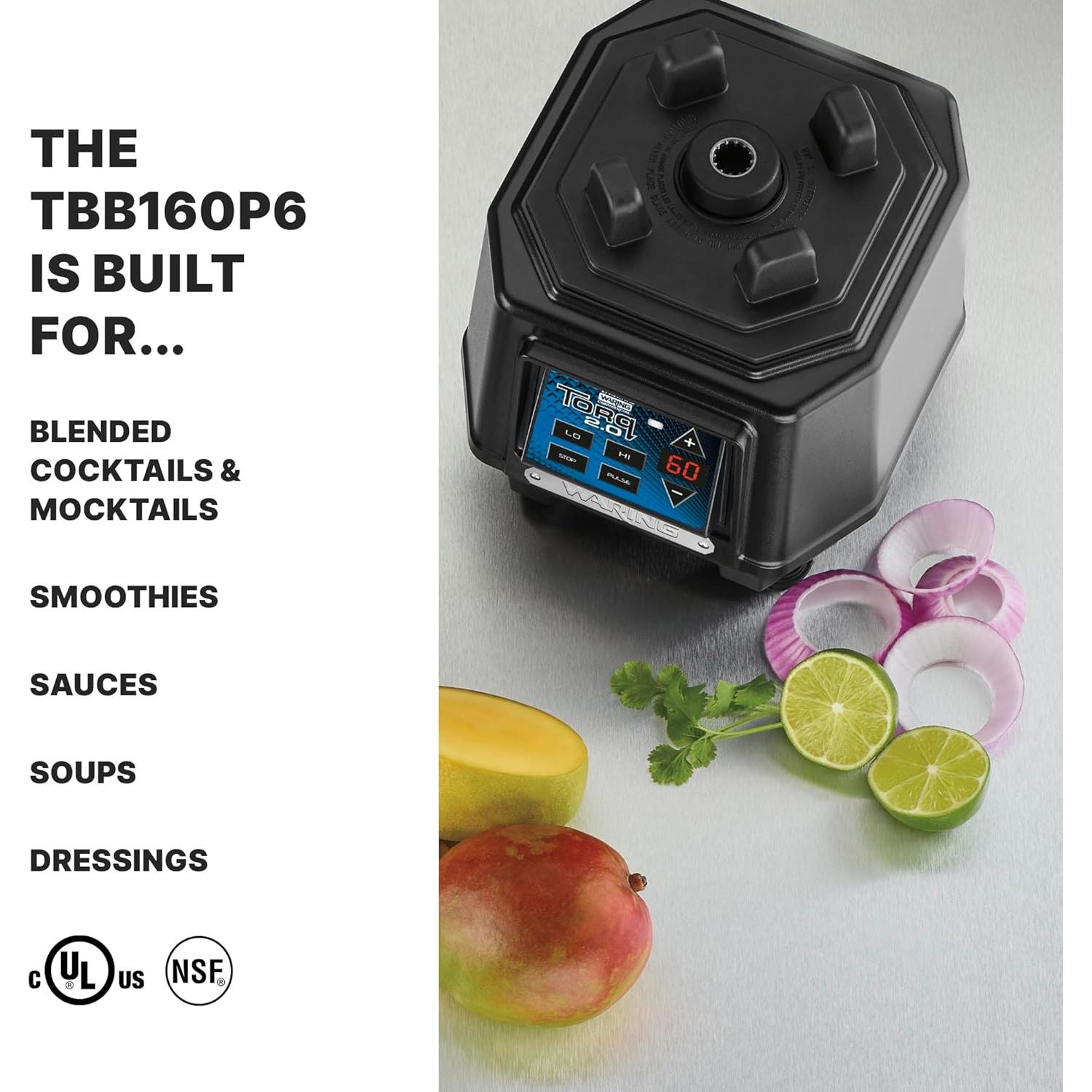 Licuadora Waring TBB160P6 2HP 64oz con Temporizador