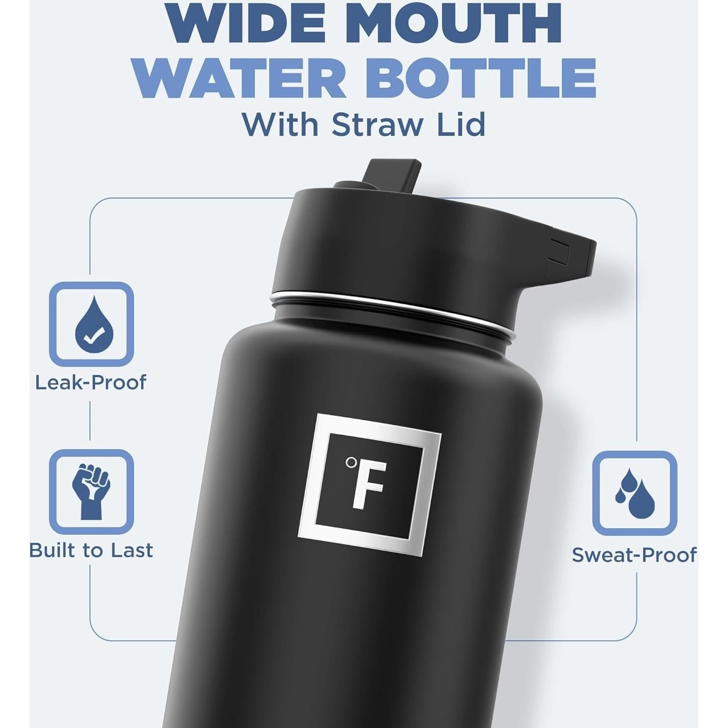 Botella de Hidratación Iron Flask 0.95L Acero Inoxidable Azul